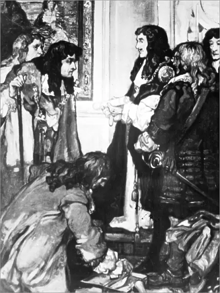 ROYAL CHARTER, 1670. King Charles II of England granting a charter to the governor