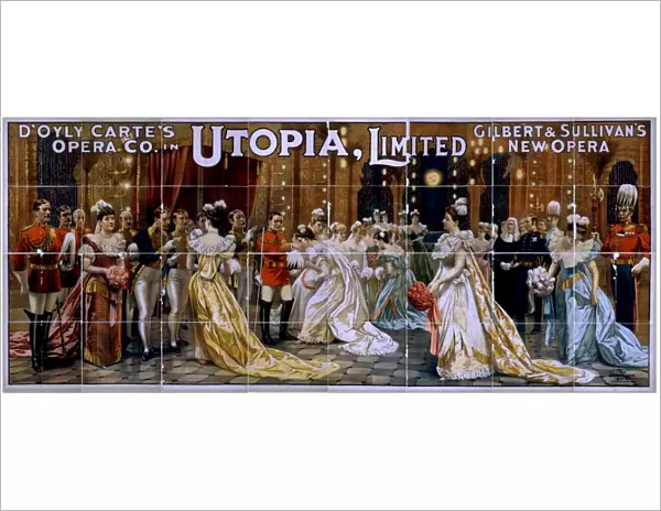 D OYLY CARTE POSTER, c1894. Poster for Gilbert & Sullivans Utopia, Limited