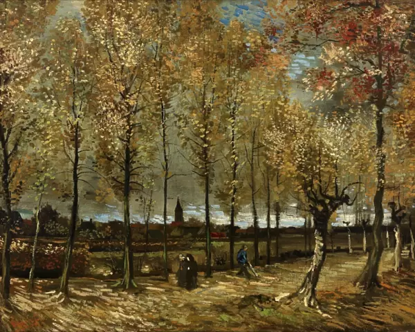 VAN GOGH: POPLARS, 1885. Lane with Poplars Near Nenen. Oil on canvas, Vincent van Gogh
