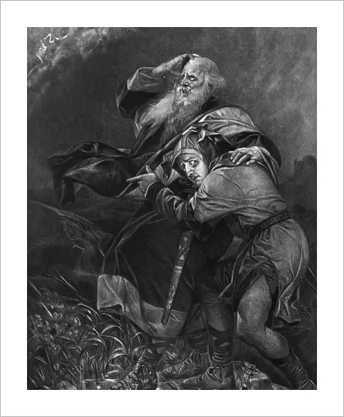 SHAKESPEARE: KING LEAR. King Lear and the Fool. Illustration by Alonzo Chappel