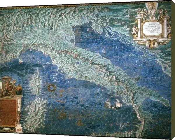 MAP OF ITALY, c1585. By Ignazio Danti from Sistine Chapel Gallery of Maps