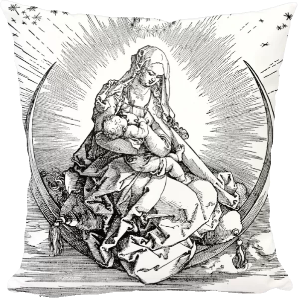 VIRGIN IN GLORY. Woodcut, 1511, by Albrecht Durer