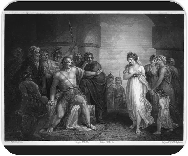 SAMSON AND DELILAH. Scene from Judges 16: 21 The Philistines took him, and put out his eyes