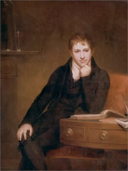 SIR HUMPHRY DAVY (1778-1829). English chemist. Oil on canvas, 1803, by Henry Howard