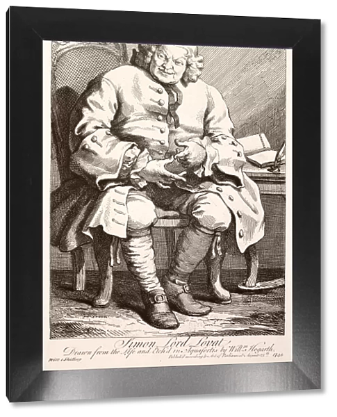 SIMON FRASER (1667?-1747). 11th Baron Lovat. Scottish Jacobite intriguer. Etching