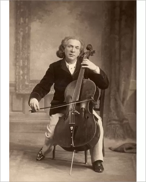 AUGUST VAN BIENE (1849-1913). Dutch cellist. Photograph, English, late 19th century