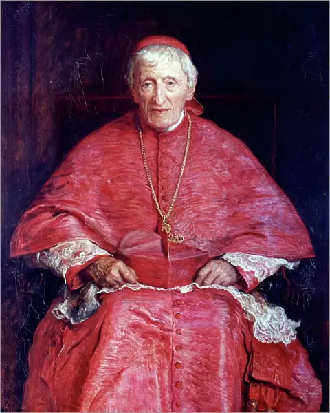 JOHN HENRY NEWMAN. (1801-1890). English prelate and theologian. Oil on canvas, 1881