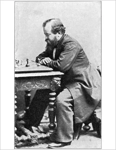 WILHELM STEINITZ (1836-1900). German chess master. Photograph, c1895