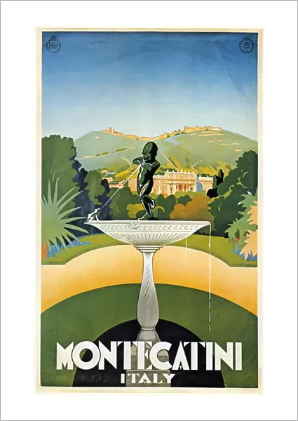 ITALIAN TRAVEL POSTER, 1925. Montecatini, Italy. Lithograph, 1925