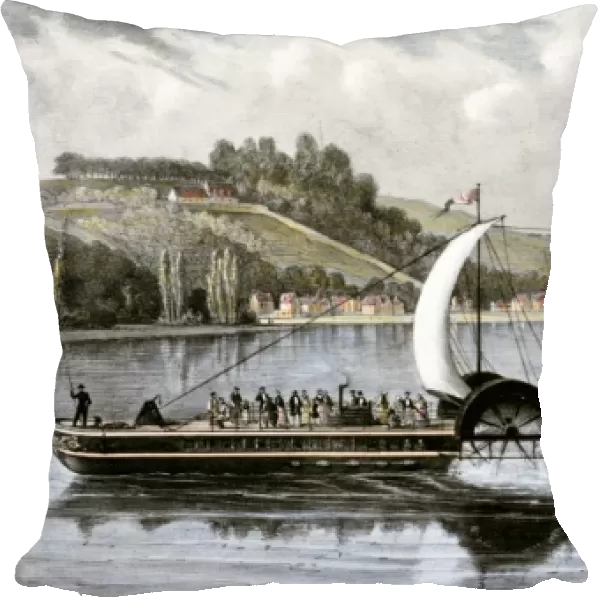 0008132. ROBERT FULTONs CLERMONT.. Robert Fultons steamboat