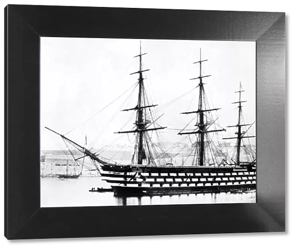 SHIPS: HMS VICTORIA. HMS Victoria, launched in 1859, the last British wooden