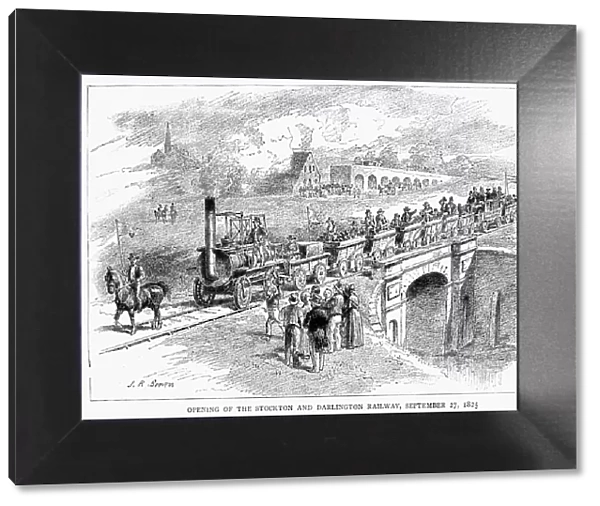 ENGLAND: RAILWAY, 1825. Opening of the Stockton and Darlington Railway, 27 September 1825