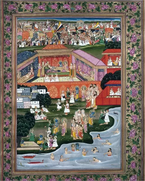INDIA: RAMAYANA, 1813. Miniature from an 1813 volume of the Indian epic, the Ramayana