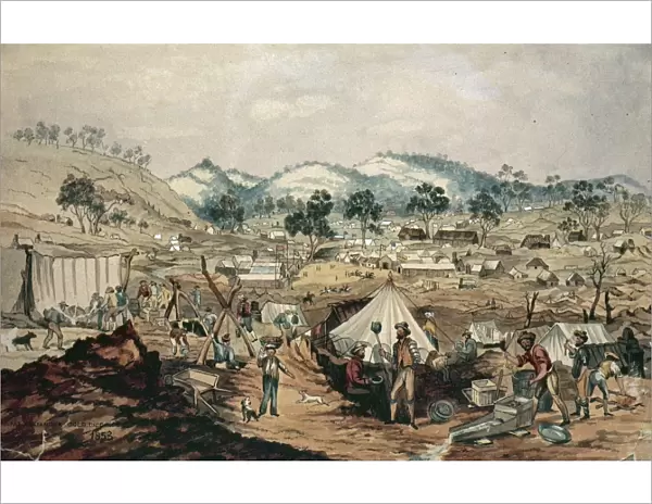 AUSTRALIA: GOLD RUSH, 1852. Forest Creek. Mount Alexander. From Adelaide Hill