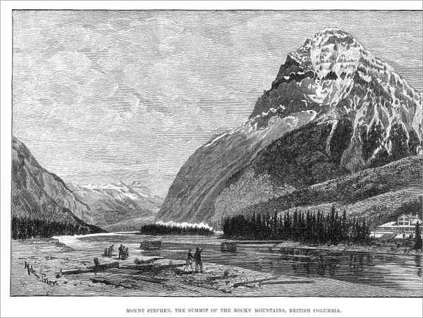 CANADA: MOUNT STEPHEN, 1888. View of Mount Stephen in the Rocky Mountains in British Columbia