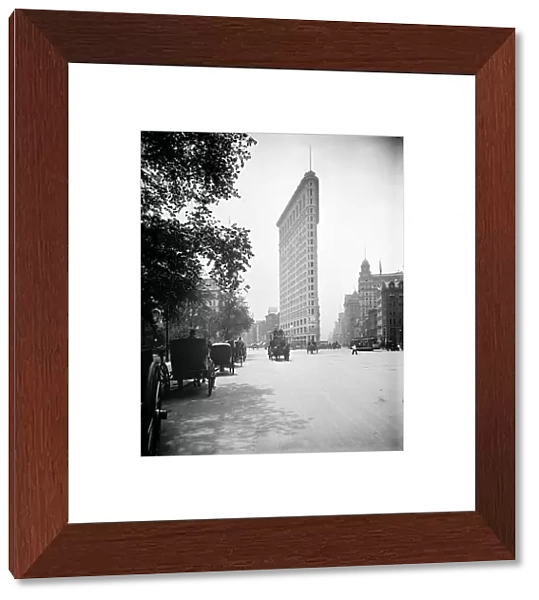 NYC: FLATIRON BUILDING, c1902. The Flatiron Building in New York City. Photograph
