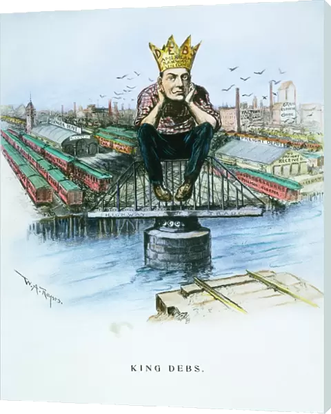EUGENE V. DEBS CARTOON. King Debs. American cartoon by W