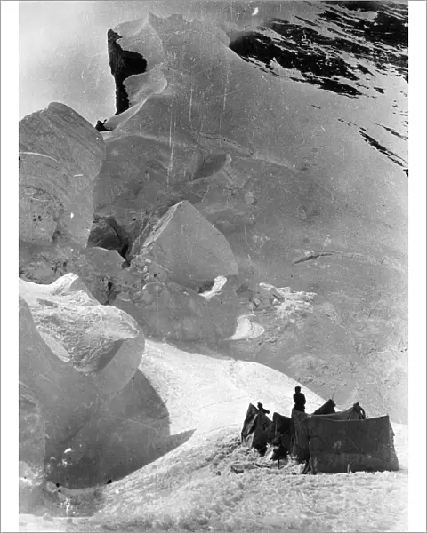 MOUNT EVEREST EXPEDITION. The camp of the 1924 British expedition to Mount Everest