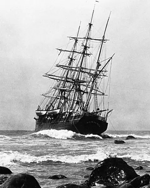 WHALING SHIP, 1924. The Wanderer, the last full-rigged whaling ship to sail from New Bedford