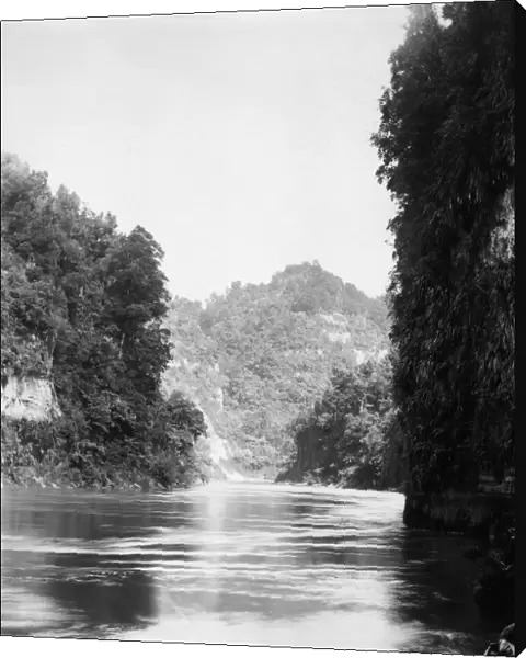 NEW ZEALAND, c1920. The drop scene on the Wanganui River in New Zealand. Photograph