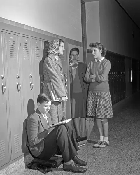 HIGH SCHOOL STUDENTS, 1943. Students at Woodrow Wilson High School in Washington, D