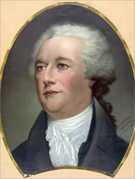 ALEXANDER HAMILTON (1755-1804). American lawyer and statesman. Chromolithograph