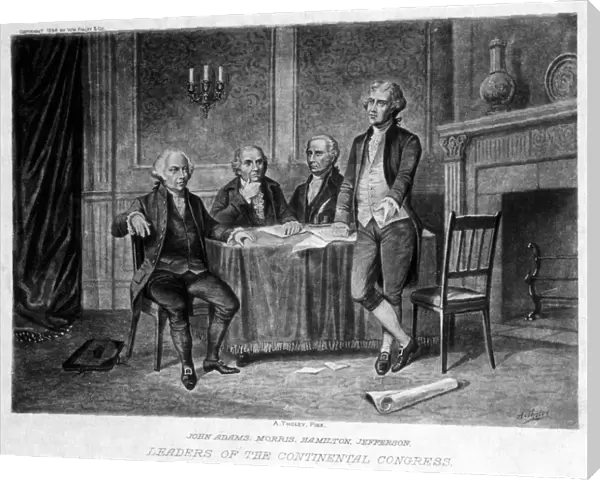 CONTINENTAL CONGRESS, 1775. Leaders of the Continental Congress. John Adams, Robert Morris