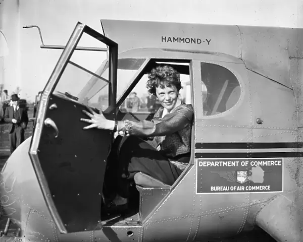 AMELIA EARHART (1897-1937). American aviator. Photograph, 1936