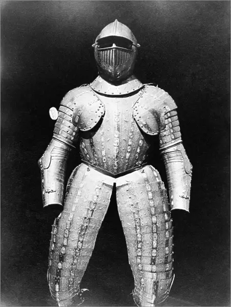 COLUMBUS: ARMOR. Armor belonging to Christopher Columbus. Photograph, c1870