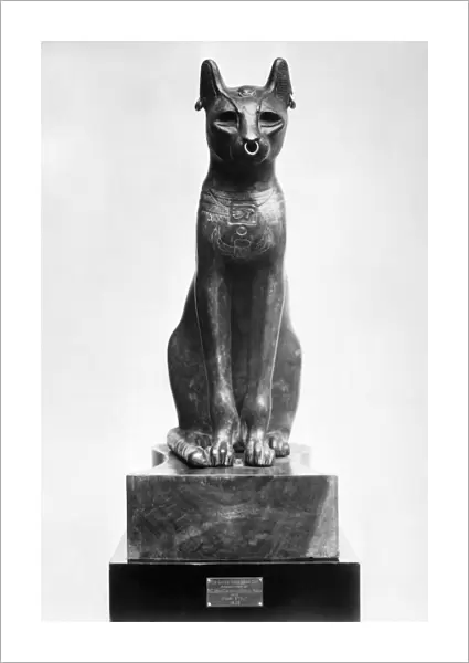EGYPT: GODDESS BASTET. The Gayer-Anderson cat, representing the Egyptian goddess Bastet. Bronze, after 30 B. C