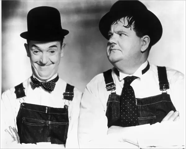 LAUREL AND HARDY. Stan Laurel (left) and Oliver Hardy