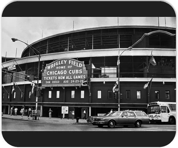 CHICAGO: WRIGLEY FIELD. Wrigley Field baseball stadium in Chicago, Illinois, 1981