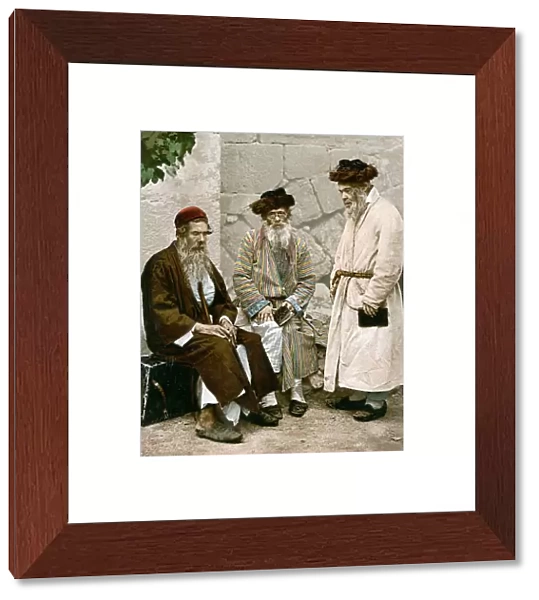 JEWS IN JERUSALEM, c1900. Three Jewish men in Jerusalem. Photochrome, c1900