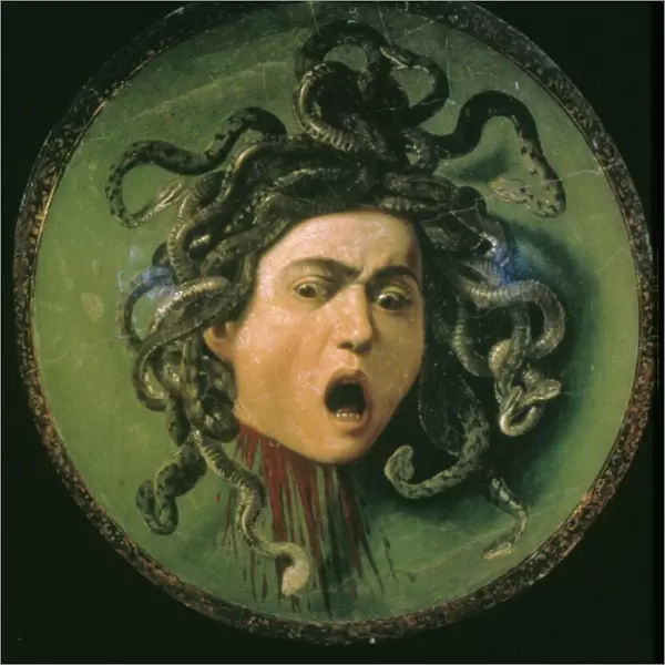 HEAD OF MEDUSA by Caravaggio: oil on canvas, 1596
