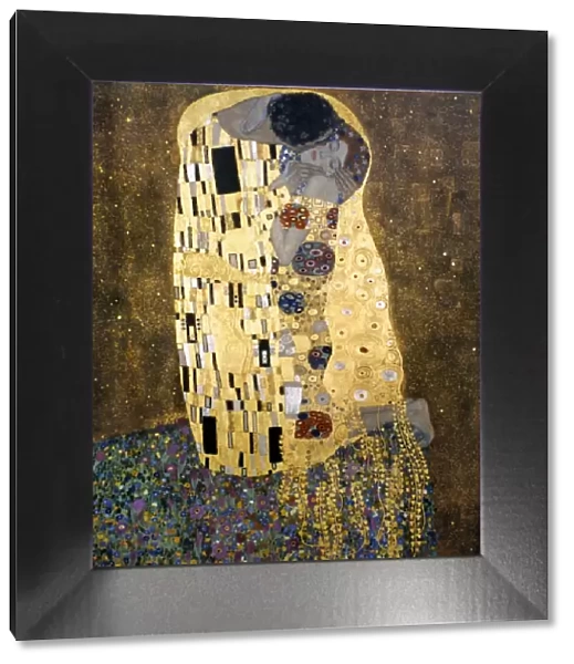 KLIMT: THE KISS, 1907-08. Oil on canvas by Gustav Klimt