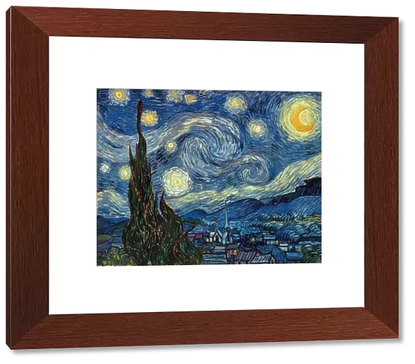 VAN GOGH: STARRY NIGHT. The Starry Night. Oil on canvas by Vincent Van Gogh, 1889