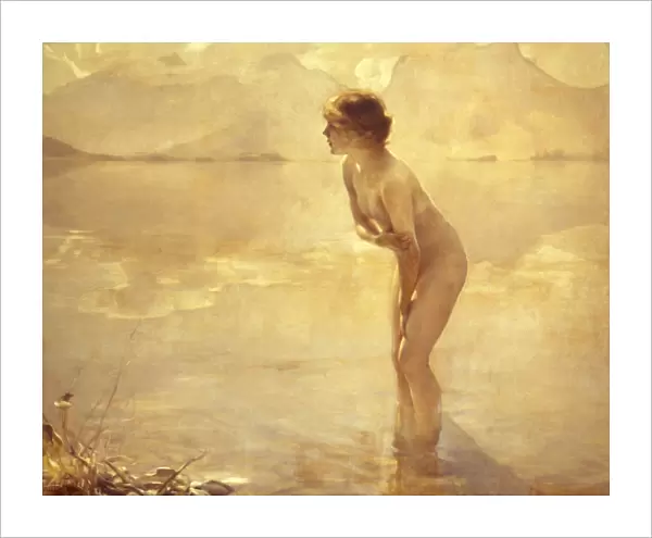 CHABAS: SEPTEMBER MORN. Oil on canvas by Paul Chabas, 20th century