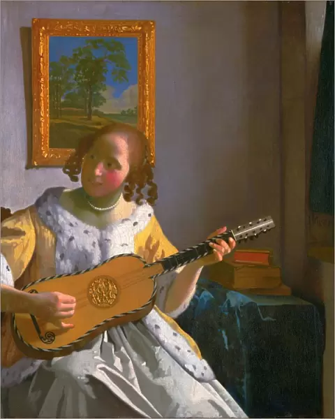 VERMEER: GUITAR PLAYER. By Johannes Vermeer