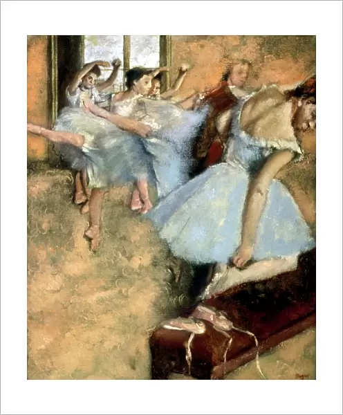 DEGAS: BALLET CLASS, c1880. A Ballet Class. Oil on canvas by Edgar Degas, c1880