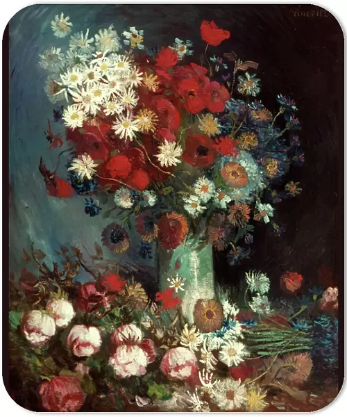 VAN GOGH: STILL LIFE, 1886. Vincent Van Gogh: Still Life with poppies, cornflowers, peonies and chrysanthemums. Oil on canvas, 1886