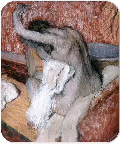 DEGAS: WOMAN, c1889-90. Edgar Degas: Woman drying herself. Pastel, c1889-90