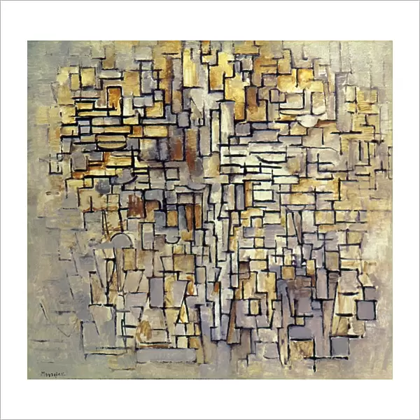 MONDRIAN: COMPOSITION, 1913. Composition VII. Oil on canvas by Piet Mondrian, 1913