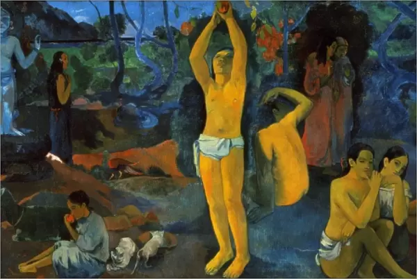 GAUGUIN: PAINTING, 1897. Where Do We Come From  /  What Are We  /  Where Are We Going. Oil on canvas by Paul Gauguin, 1897