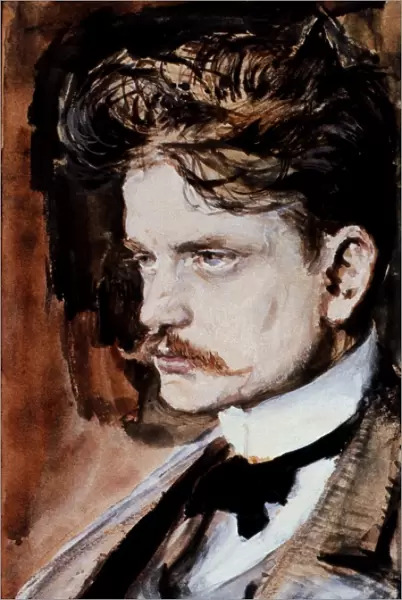 JEAN SIBELIUS (1865-1957). Finnish composer. Oil, 1894, by Akseli Gallen-Kallela