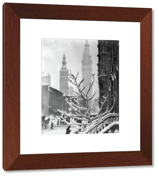 STIEGLITZ: NEW YORK, c1914. Two Towers -- New York. Photograph by Alfred Stieglitz, c1914