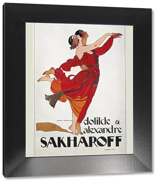 DANCE POSTER, 1921. Poster for a performance by Alexander and Clotilde Sakharoff, 1921
