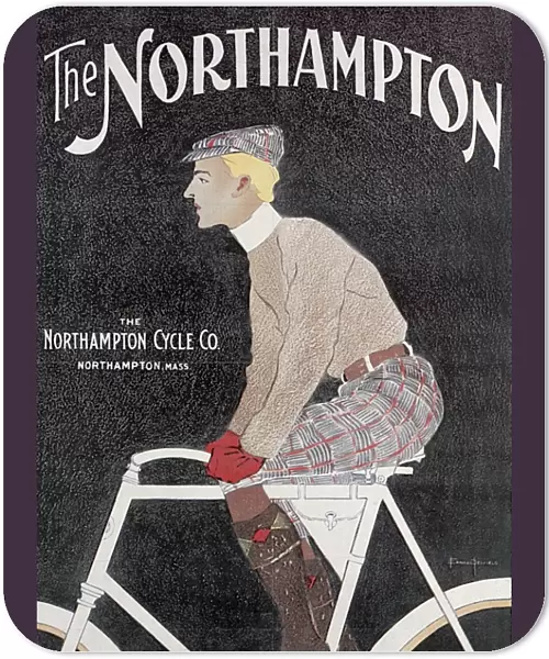 BICYCLE POSTER, 1899. American lithograph advertising poster by Edward Penfield for Northampton bicycles, 1899