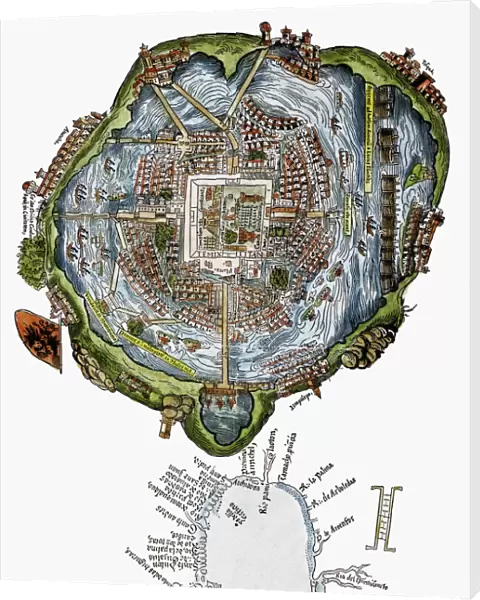 TENOCHTITLAN (MEXICO CITY). Mexico City at the time of the Spanish Conquest