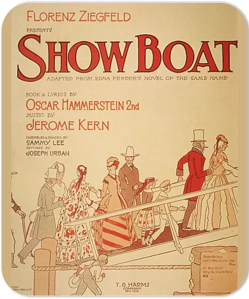 SHOW BOAT POSTER, 1927. Poster for the original Broadway production of Jerome Kern and Oscar Hammersteins musical Show Boat, 1927