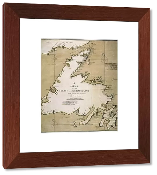 COOK: NEWFOUNDLAND, 1763. A Sketch of the Island of Newfoundland drawn in 1763 by James Cook when he was a sailing-master in the